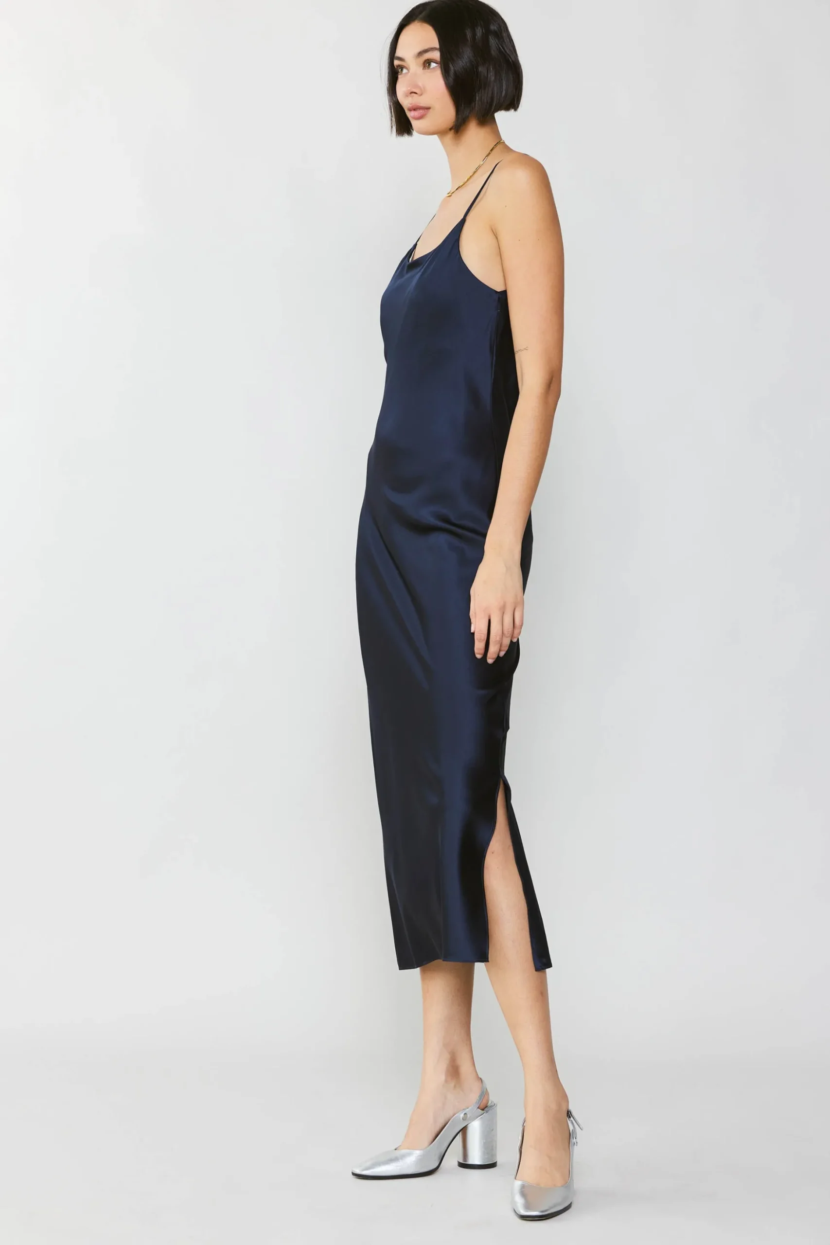 Silk Bias Midi Dress