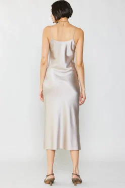 Silk Bias Midi Dress