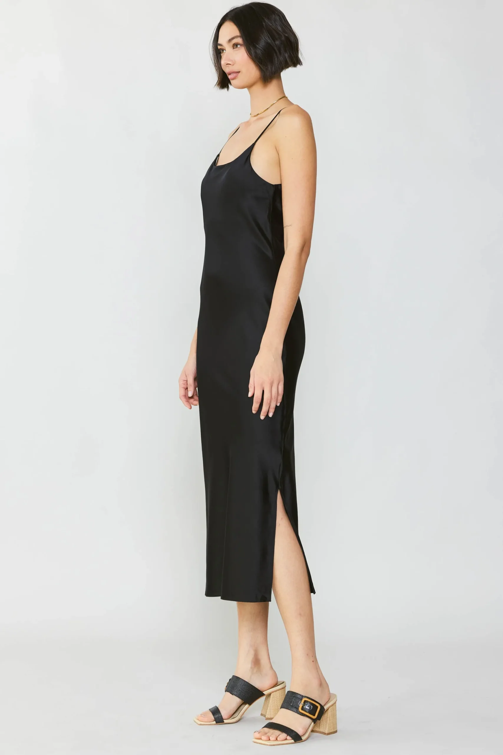 Silk Bias Midi Dress