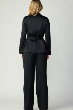 Silky Belted Blazer
