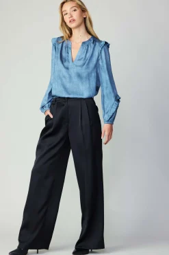 Silky Pintucked Trousers