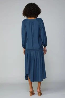 Smocked Shoulder Button Blouse