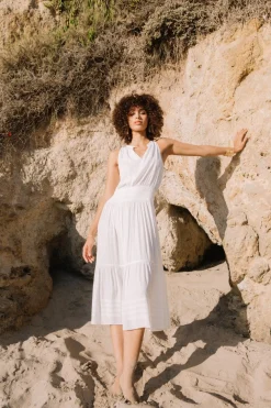 Smocked Waist Halter Midi Dress