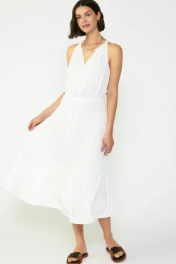 Smocked Waist Halter Midi Dress
