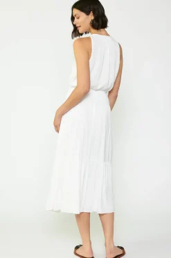 Smocked Waist Halter Midi Dress