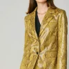 Snakeskin Welt Pocket Blazer