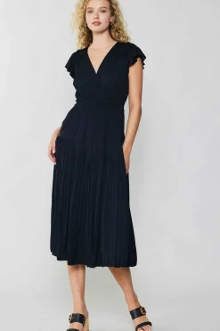 Sophia Flutter Sleeve Midi Dress