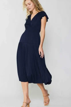 Sophia Flutter Sleeve Midi Dress