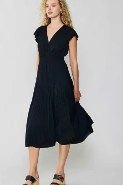 Sophia Flutter Sleeve Midi Dress