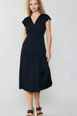 Sophia Flutter Sleeve Midi Dress