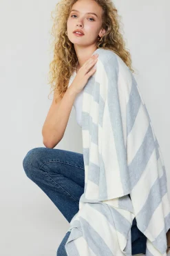 Striped Textured Throw Blanket