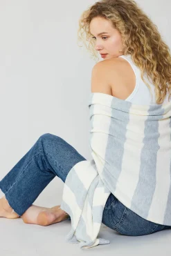 Striped Textured Throw Blanket