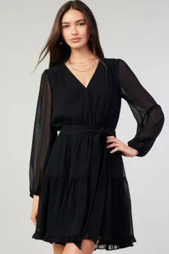Surplice Mini Dress