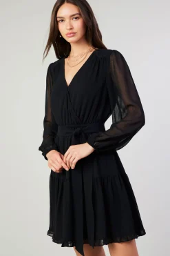 Surplice Mini Dress