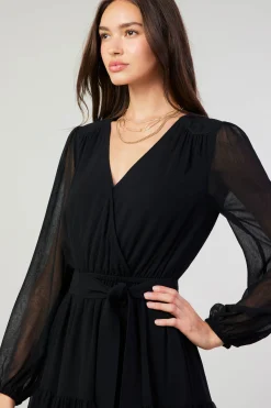 Surplice Mini Dress