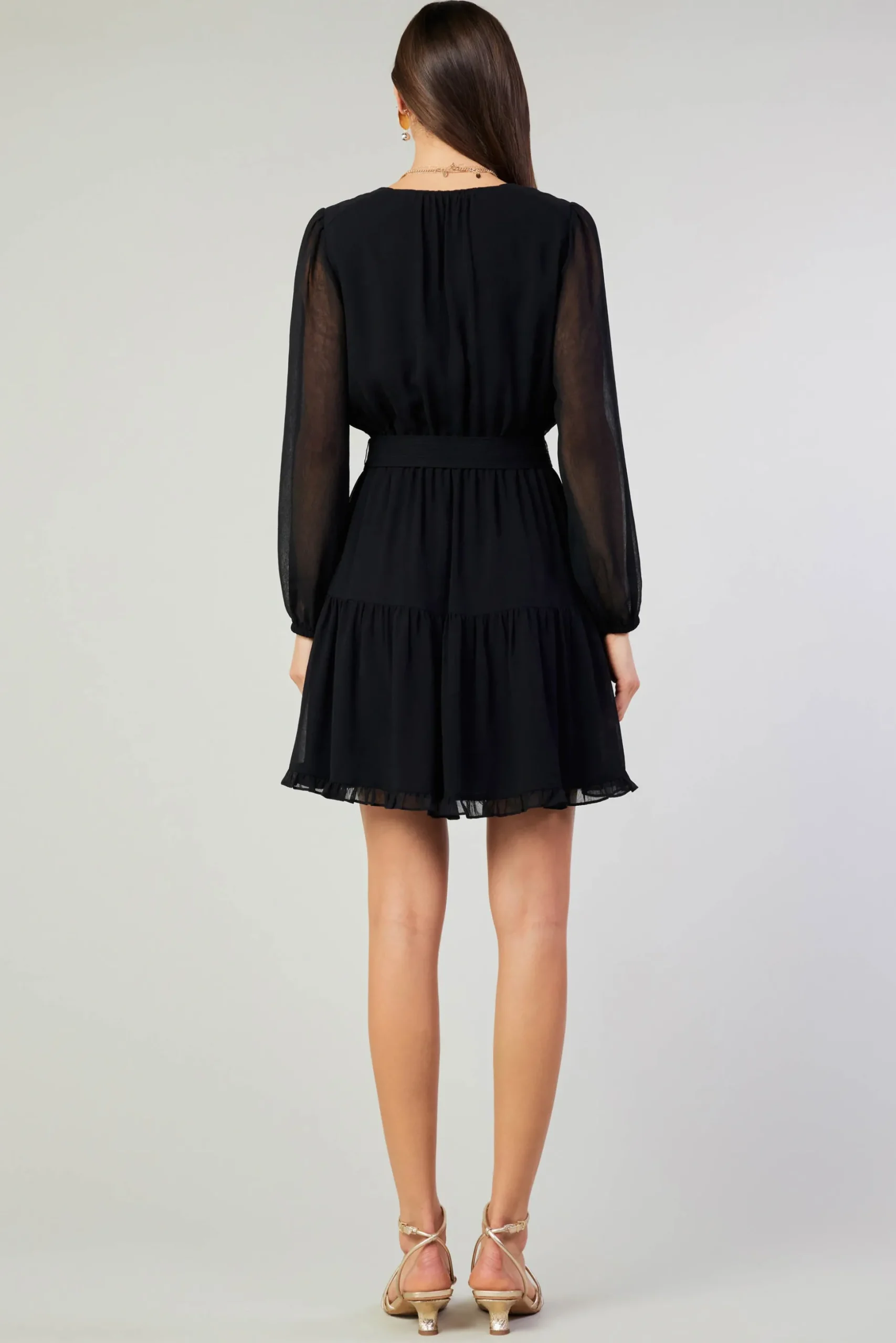 Surplice Mini Dress