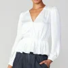 Surplice Peplum Blouse