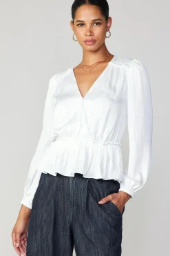 Surplice Peplum Blouse