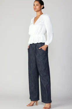 Surplice Peplum Blouse