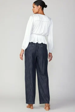 Surplice Peplum Blouse