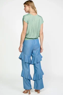 Surplice Sleeveless Blouse