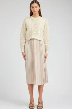 Sweater & Pleated Dress Set