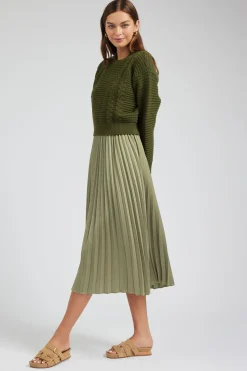 Sweater & Pleated Dress Set