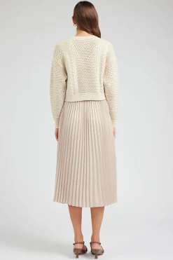 Sweater & Pleated Dress Set