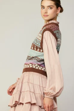 Sweater Vest Blouse