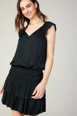 Sweetheart Smocked Mini Dress