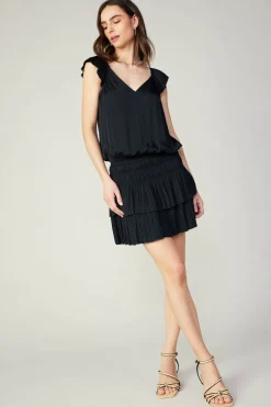 Sweetheart Smocked Mini Dress