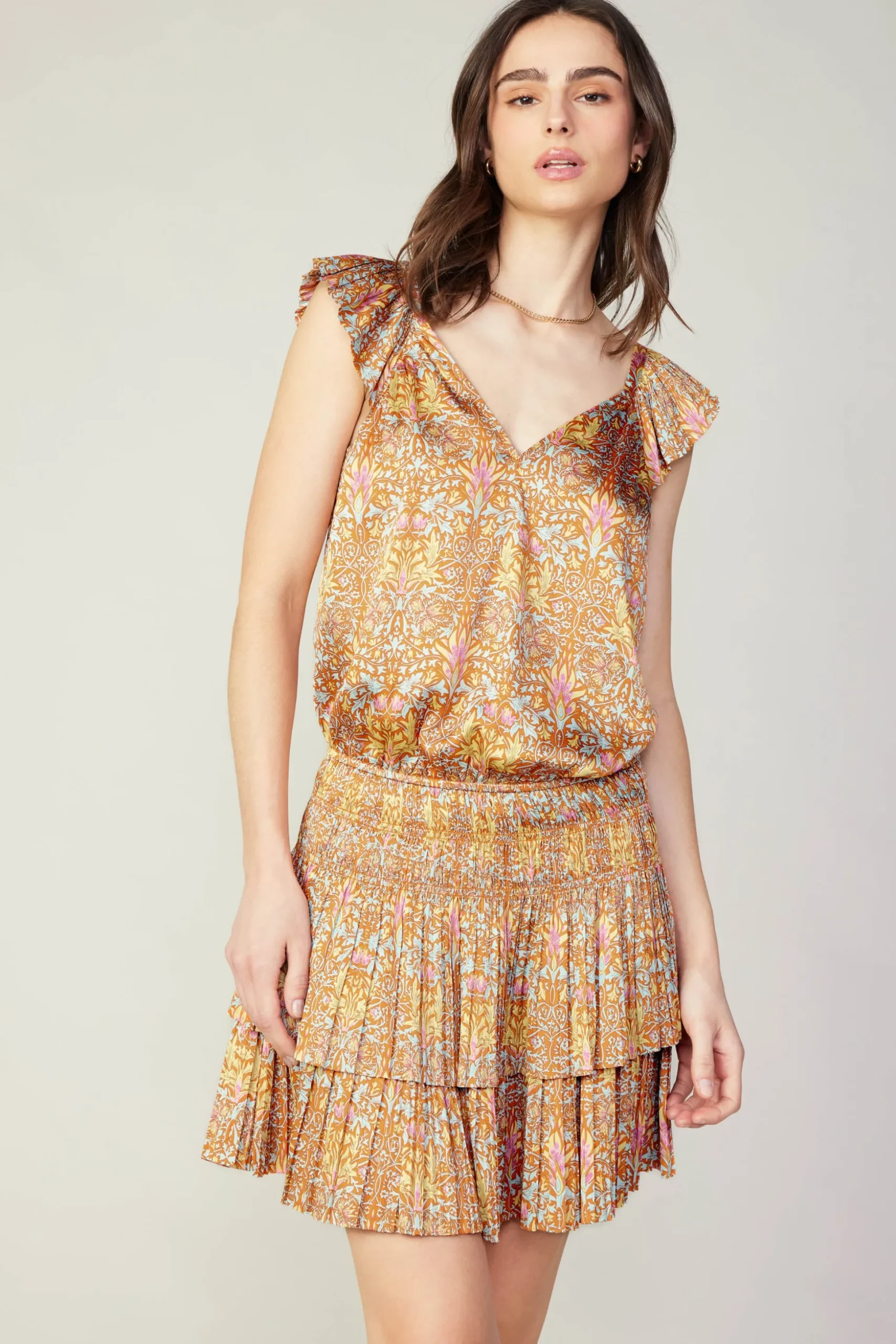 Sweetheart Smocked Mini Dress