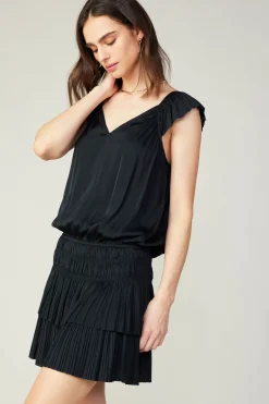 Sweetheart Smocked Mini Dress