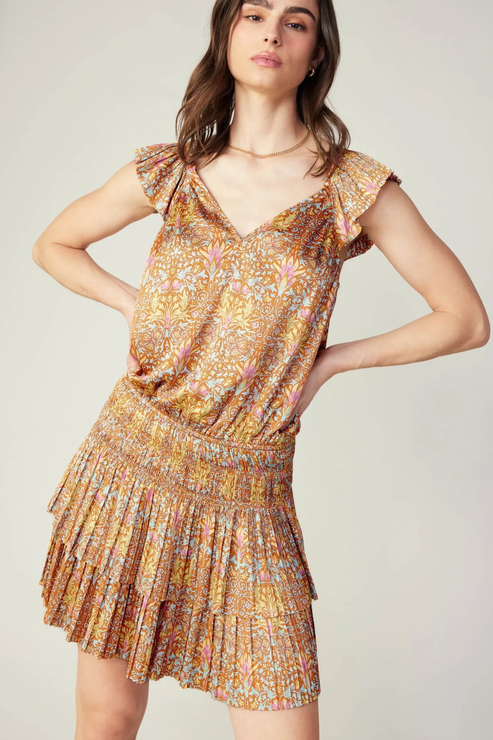 Sweetheart Smocked Mini Dress