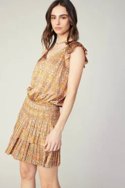 Sweetheart Smocked Mini Dress