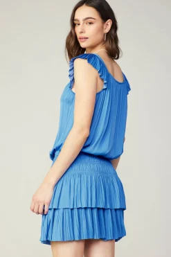 Sweetheart Smocked Mini Dress