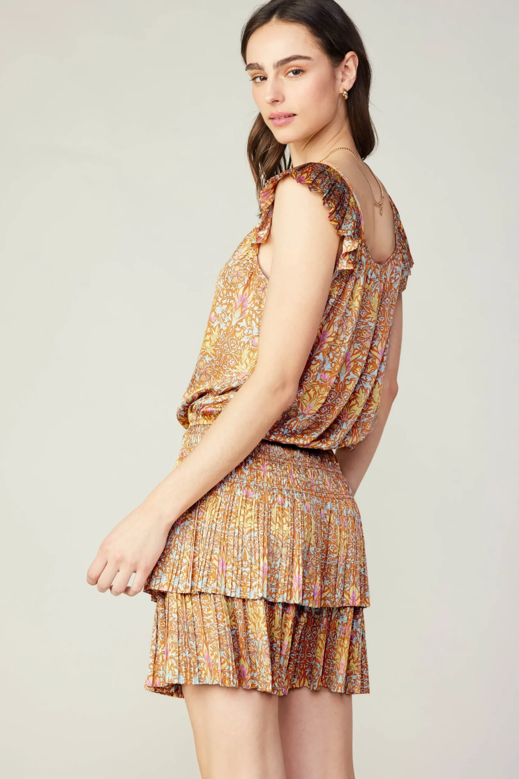 Sweetheart Smocked Mini Dress