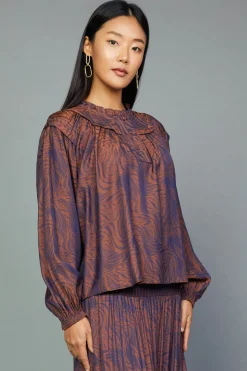 Swirl Motif Blouse