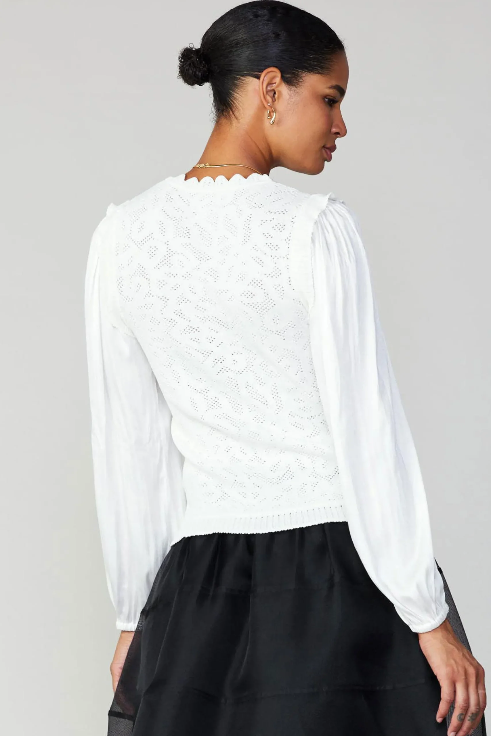 Textural Knit Sweater Top