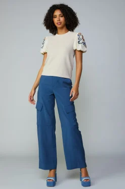 Texture Stitch Sweater Top