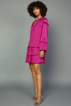 Tiered Bubble Sleeve Blouse