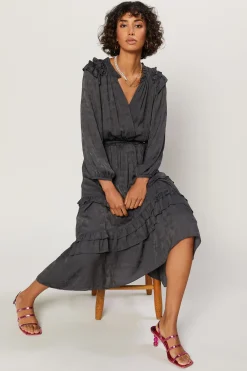 Tiered Skirt Midi Dress