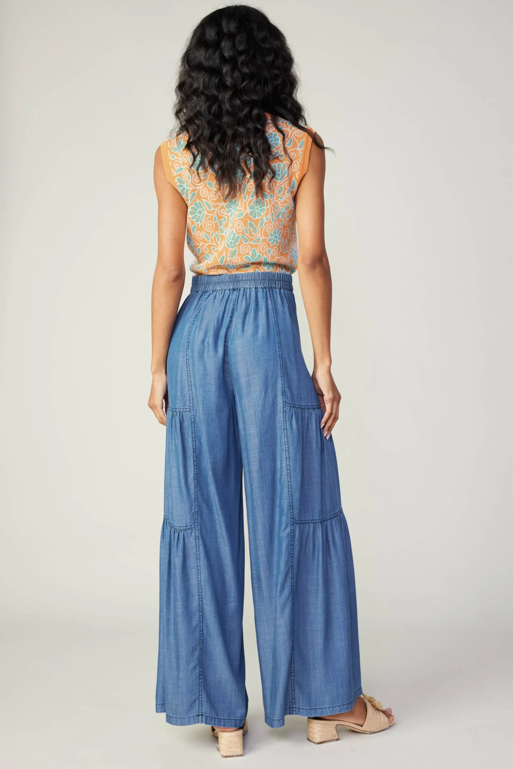 Tiered Wide Leg Pants