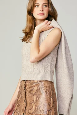 Two Piece Cable Knit Sweater
