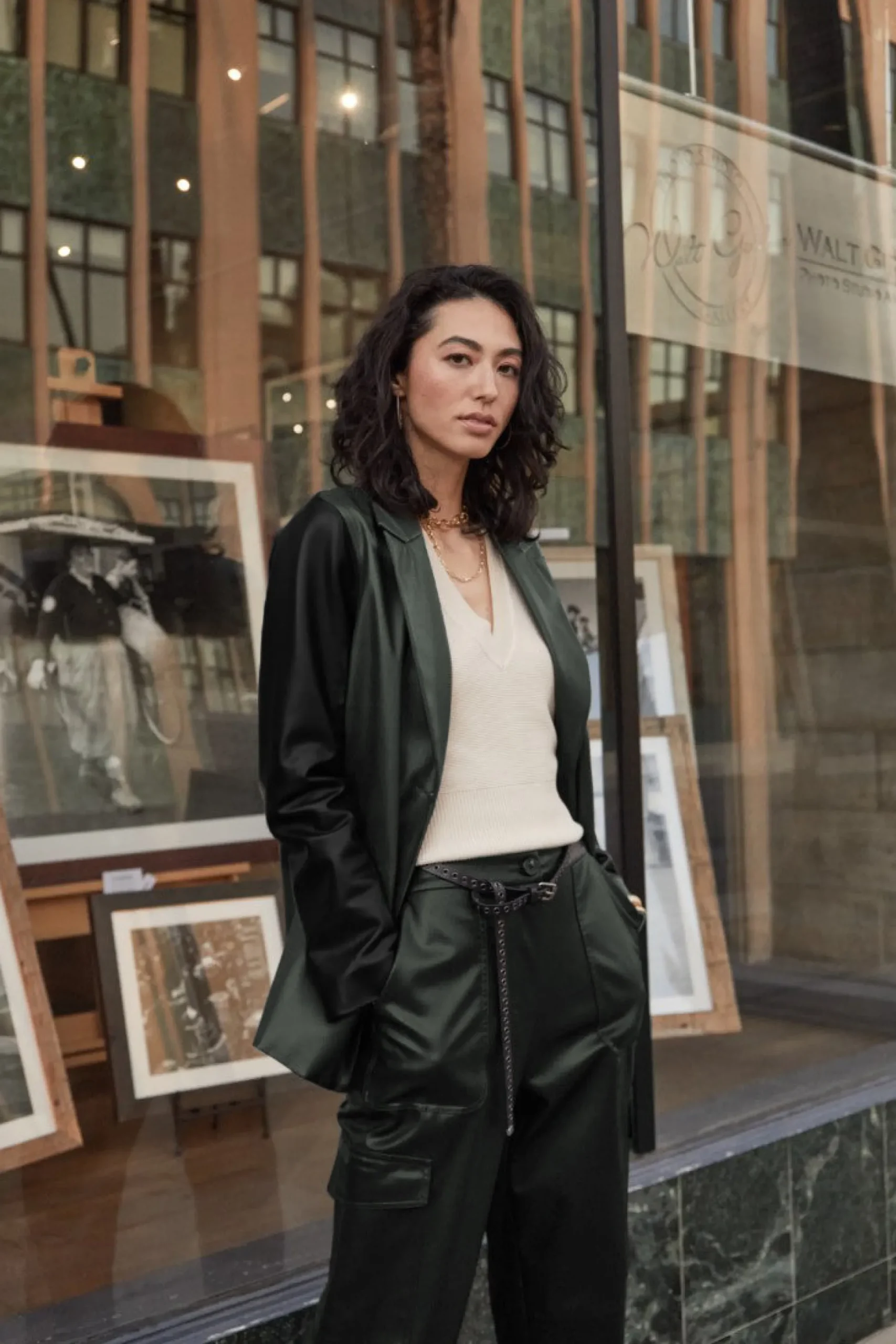 Two Tone Vegan Leather Jacket