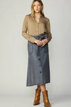 Washed Utility Skirt