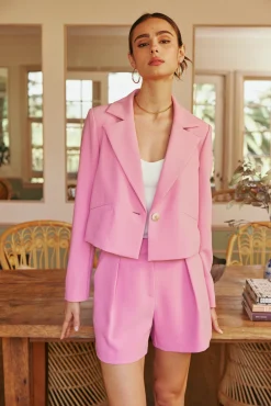 Welt Pocket Cropped Blazer