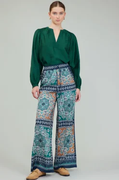 Wide Leg Bordered Pants