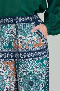 Wide Leg Bordered Pants