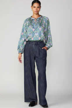 Wide Leg Denim Pants